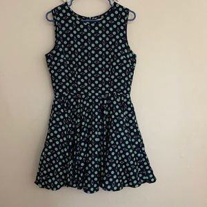 Last Chance! Maison Jules FF size L Navy and Aqua, Light weight - so cute!